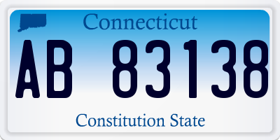 CT license plate AB83138