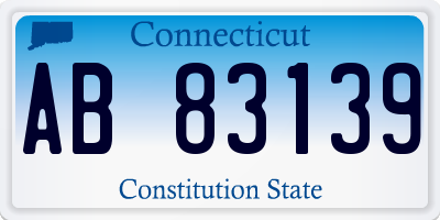 CT license plate AB83139