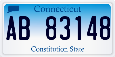 CT license plate AB83148