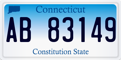 CT license plate AB83149