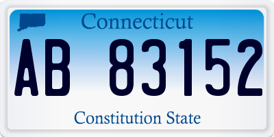 CT license plate AB83152