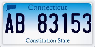 CT license plate AB83153