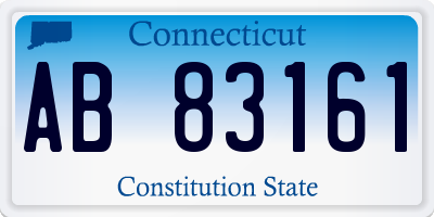 CT license plate AB83161