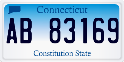 CT license plate AB83169