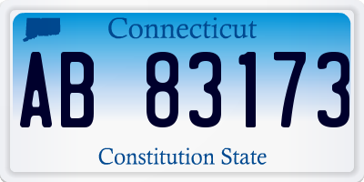 CT license plate AB83173