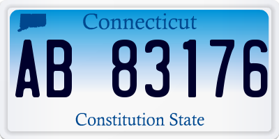 CT license plate AB83176