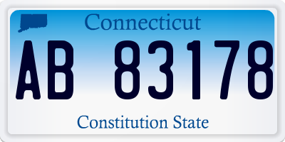 CT license plate AB83178