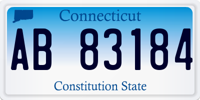 CT license plate AB83184