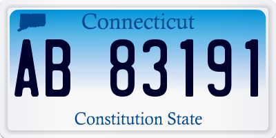 CT license plate AB83191