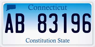 CT license plate AB83196
