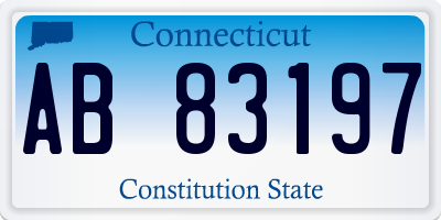 CT license plate AB83197