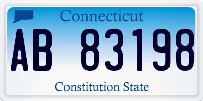 CT license plate AB83198