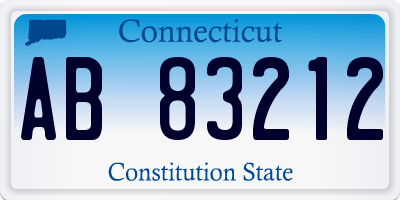 CT license plate AB83212