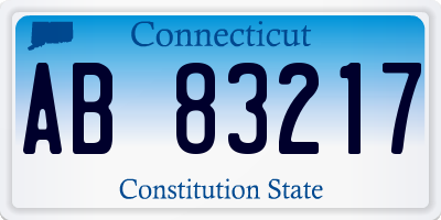 CT license plate AB83217