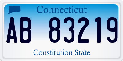 CT license plate AB83219