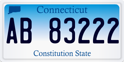CT license plate AB83222