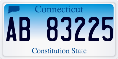 CT license plate AB83225