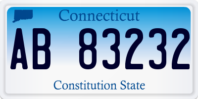 CT license plate AB83232