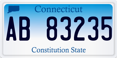 CT license plate AB83235