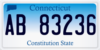 CT license plate AB83236