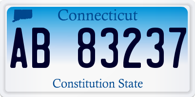 CT license plate AB83237