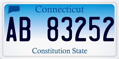 CT license plate AB83252