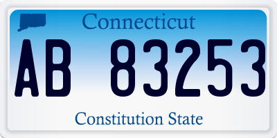 CT license plate AB83253