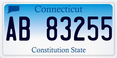 CT license plate AB83255