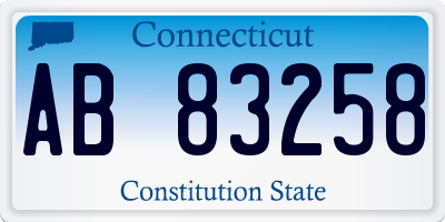 CT license plate AB83258