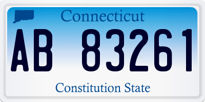CT license plate AB83261