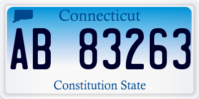 CT license plate AB83263