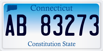 CT license plate AB83273