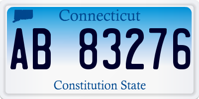 CT license plate AB83276