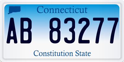 CT license plate AB83277