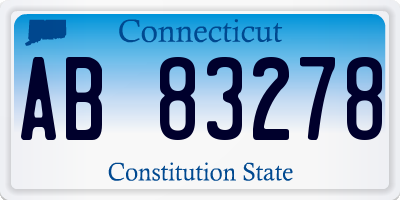 CT license plate AB83278