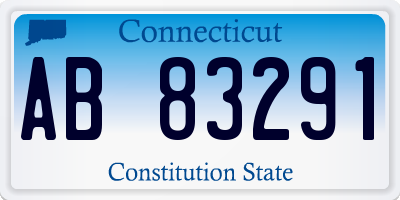 CT license plate AB83291