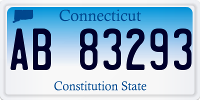 CT license plate AB83293