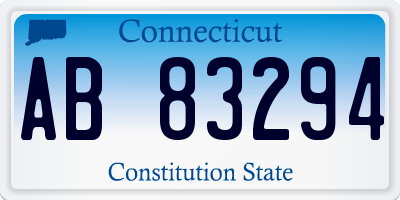 CT license plate AB83294