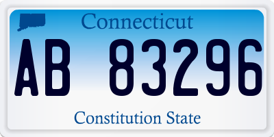 CT license plate AB83296