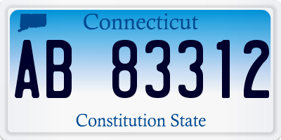 CT license plate AB83312