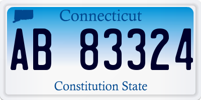 CT license plate AB83324