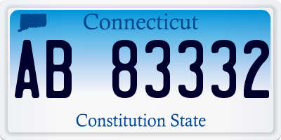 CT license plate AB83332