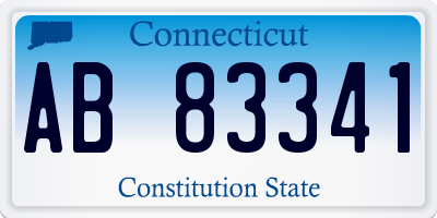 CT license plate AB83341
