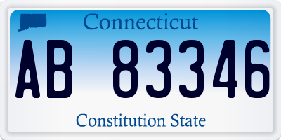 CT license plate AB83346