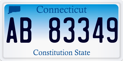 CT license plate AB83349