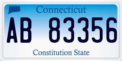 CT license plate AB83356