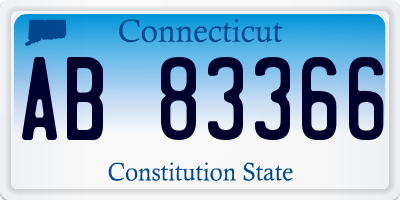 CT license plate AB83366
