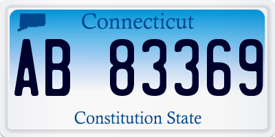 CT license plate AB83369