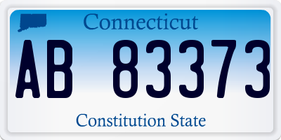 CT license plate AB83373