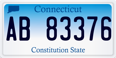 CT license plate AB83376